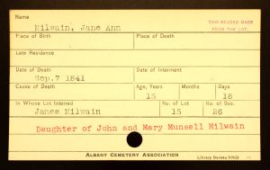 Milwain, Jane Ann Milwain, Jane Ann