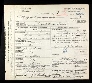 Pardoe, Edwin O. - Death Certificate Pardoe, Edwin O. - Death Certificate