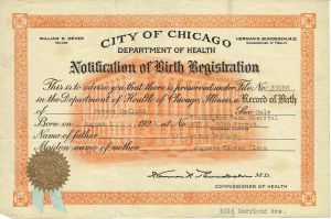 Hedlund, Robert - Birth Registration Hedlund, Robert - Birth Registration