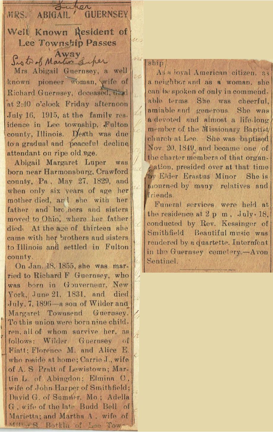 Luper, M. Abigail (Guernsey) - Obit (2) Luper, M. Abigail (Guernsey) - Obit (2)