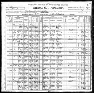 Census 1900 Richwoods, Sharp, Arkansas Year: 1900; Census Place: Richwoods, Sharp, Arkansas; Roll: 77; Page: 2; Enumeration District: 0124; FHL microfilm: 1240077 Census 1900 Richwoods, Sharp, Arkansas Year: 1900; Census Place: Richwoods, Sharp, Arkansas; Roll: 77; Page: 2; Enumeration District: 0124; FHL microfilm: 1240077