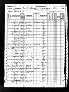 Douglas, James S., 1870, Census, USA, Coast Fork, Lane, Oregon Douglas, James S., 1870, Census, USA, Coast Fork, Lane, Oregon