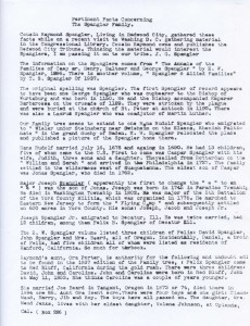 Spangler Family Rememberance Spangler Family Rememberance