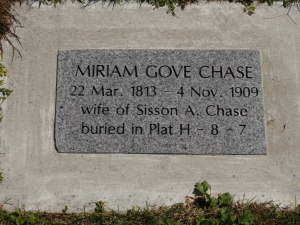 Chase, Miriam Gove Plaque Chase, Miriam Gove Plaque
