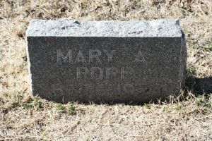 Mary A Christ Ropp Headstone 1866 - 1924 Mary A Christ Ropp Headstone 1866 - 1924